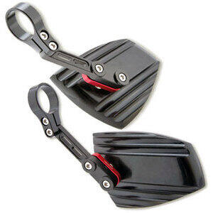 Specchietto retrovisore bar-end Highsider Wave nero/rosso coppia