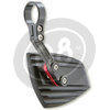 Specchietto retrovisore bar-end Highsider Wave nero/rosso coppia - Foto 3