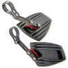 Specchietto retrovisore bar-end Highsider Wave nero/rosso coppia