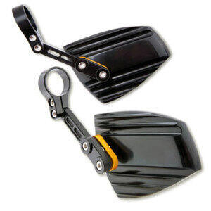 Specchietto retrovisore bar-end Highsider Wave nero/oro coppia