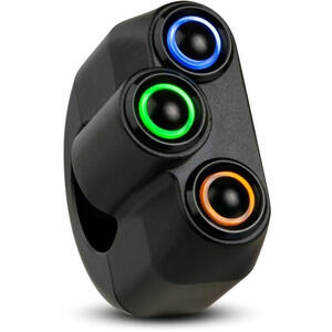 Pulsantiera 22mm 3 Push Button LED nero