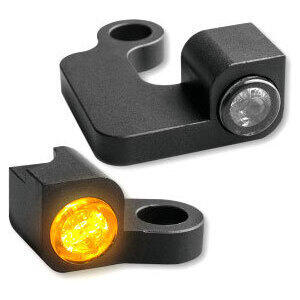 Led winkers Harley-Davidson Sportster -'13 front Heinz Bikes Nano matt smoked pair