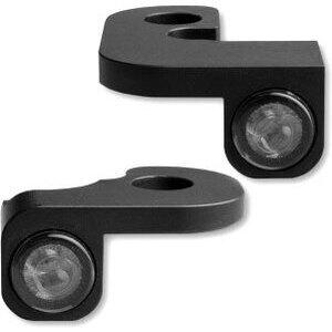 Coppia frecce led per Harley-Davidson Dyna anteriori Heinz Bikes Nano con luce posizione nero opaco fumè