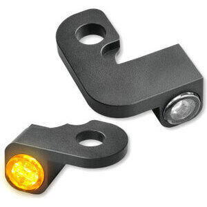 Clignotants à led Harley-Davidson Softail - 14 avant Heinz Bikes Nano noir fumé paire