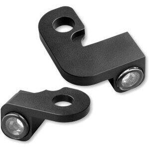 Coppia frecce led per Harley-Davidson Softail -'14 anteriori Heinz Bikes Nano con luce posizione nero fumè