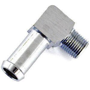 Tank joint 90° 1/8\'\' NPT male 3/8\'\' chrome