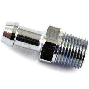 Tank joint straight 1/8\'\' NPT male 3/16\'\' chrome
