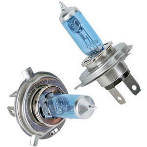 Bulbo alogeno 12V-H4, 60/55W blu coppia