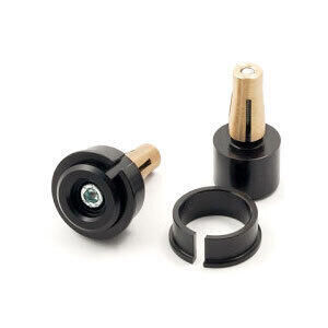 Coppia contrappesi portaspecchietti per Triumph Thruxton 1200 LSL nero