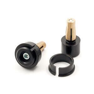 Coppia contrappesi portaspecchietti per Triumph Thruxton 1200 LSL nero