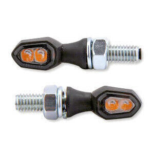 Led winkers Crumb black matt smoked pair