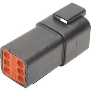 Connettore cavi elettrici per Harley-Davidson DT 6 poli femmina nero