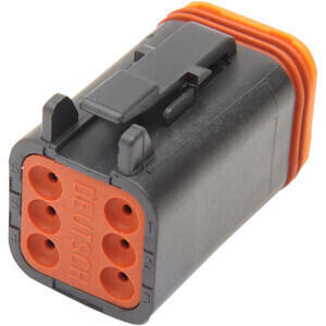 Connettore cavi elettrici per Harley-Davidson DT 6 poli maschio nero