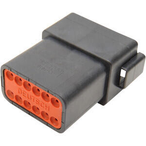 Conector de cable eléctrico carcasa Deutsch 12 pines hembra negro