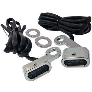 Led winkers Harley-Davidson Sportster \'04- front Drag Specialties chrome smoked pair