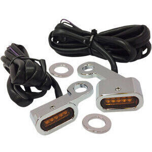Led winkers Harley-Davidson Sportster \'04- front Drag Specialties chrome pair
