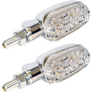 Coppia frecce alogene K&S Oval cromo trasparente