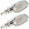 Coppia frecce alogene K&S Oval cromo trasparente