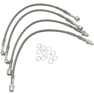 Kit tubi freno aeronautici per Moto Guzzi 850 T4 completo grigio