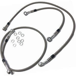 Kit tubi freno aeronautici per Moto Guzzi V 35 Imola completo grigio