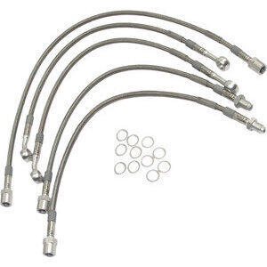 Kit tubi freno aeronautici per Moto Guzzi 1000 I-Convert completo grigio