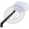 Specchietto retrovisore reversibile Motogadget M-View Club lungo senza vetro nero - Foto 3