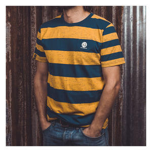 T-Shirt Holy Freedom Cherva righe blu/giallo