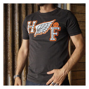 T-Shirt Holy Freedom Ala nero/arancione