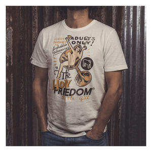 T-Shirt Holy Freedom Adults Only bianco