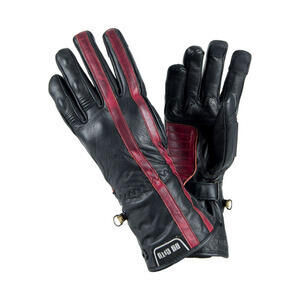 Guanti moto By City Oslo nero/bordeaux
