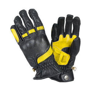 Guanti moto By City Retro nero/giallo