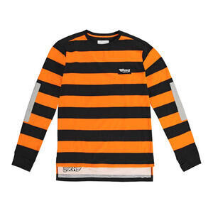 Felpa ROEG Jeff righe nero/arancione