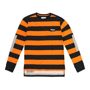 Felpa ROEG Jeff righe nero/arancione