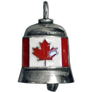 Portachiavi moto campanella portafortuna Canadian Flag set 3pz