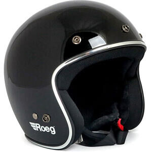 Casque moto ouvert ROEG Jett noir brillant