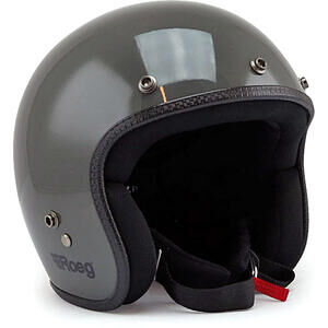 Casque moto ouvert ROEG Jett gris brillant