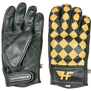 Motorcycle gloves Holy Freedom Bullit black/yellow