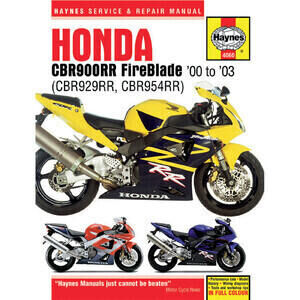 Workshop manual Honda CBR 900 \'00-\'03