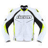 Giacca moto Icon Hypersport2 Prime bianco/nero/giallo
