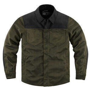 Camicia moto Icon Upstate verde/nero