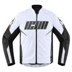 Giacca moto Icon Hooligan bianco