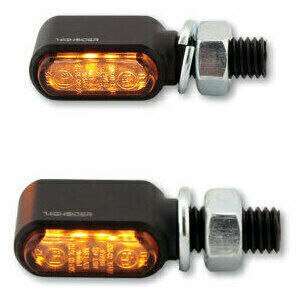 Coppia frecce led Highsider Bronx mini nero opaco fumè