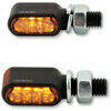 Coppia frecce led Highsider Bronx mini nero opaco fumè