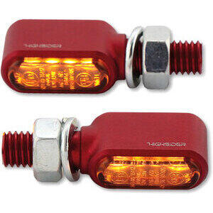 Coppia frecce led Highsider Bronx mini rosso fumè