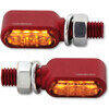 Coppia frecce led Highsider Bronx mini rosso fumè