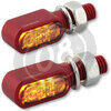 Coppia frecce led Highsider Bronx mini rosso fumè - Foto 2