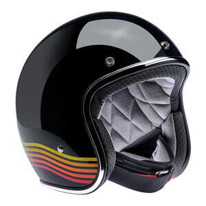 Casco moto aperto Biltwell Bonanza nero lucido/oro