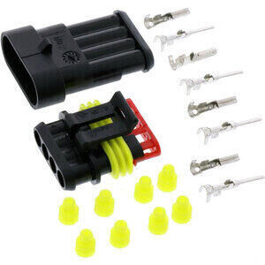 Electrical cable connector housing 4 pin SuperSeal kit complete