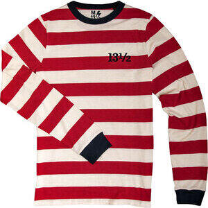 T-Shirt maniche lunghe 13 1/2 Outlaw righe rosso/bianco