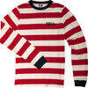 T-Shirt maniche lunghe 13 1/2 Outlaw righe rosso/bianco